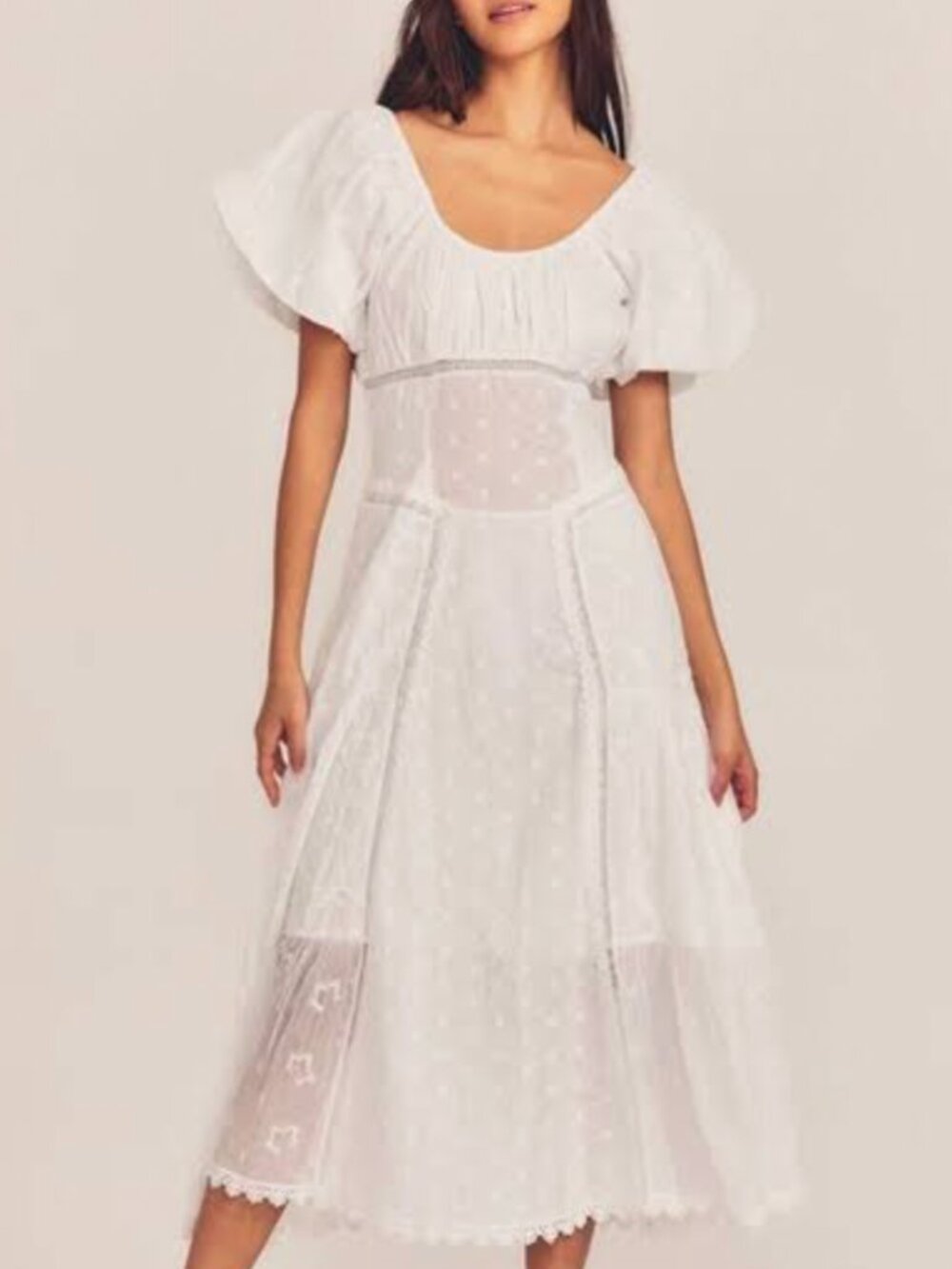 LoveShackFancy Jivera Maxi Dress White Size 4